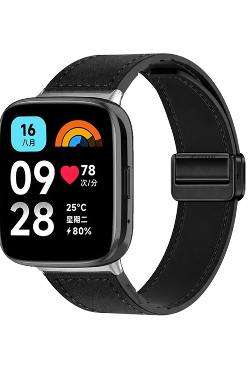 Xiaomi Redmi Watch 3 Active / Watch 3 Lite Uyumlu Manyetik Tokalı Suni Deri Kordon