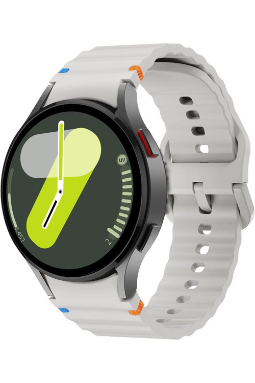 Samsung Galaxy Watch 4 5 6 7 FE 40 40 44 Classic 42 43 46 47 mm Uyumlu Kavisli Silikon Kordon