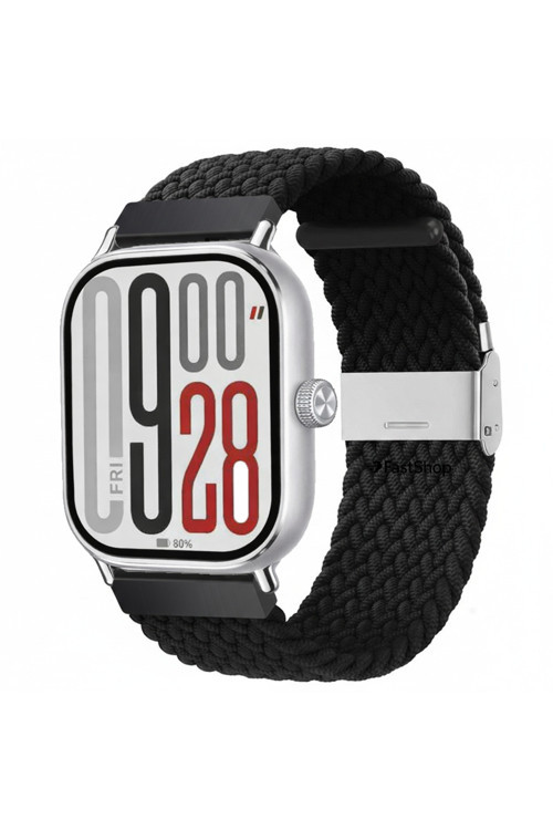 Redmi Watch 4 / 5 / 6 Uyumlu Metal Clips Kumaş Örgü Akıllı Saat Kordon