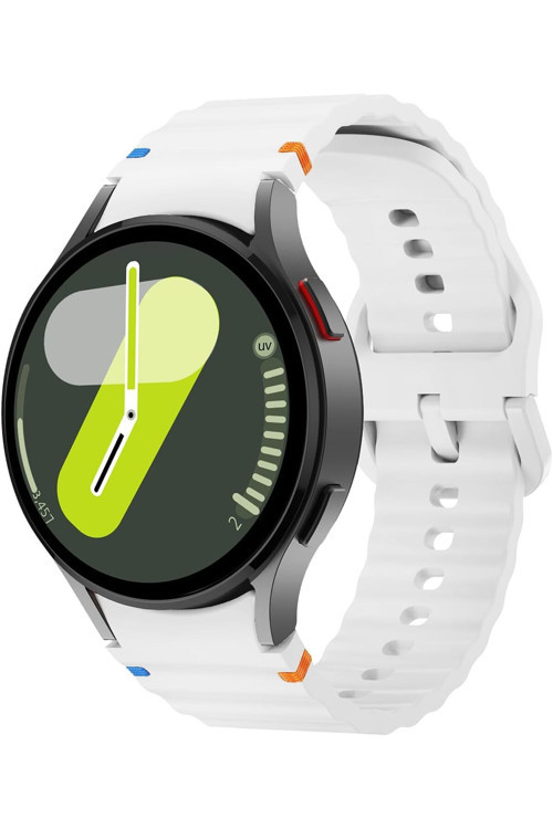 Samsung Galaxy Watch 4 5 6 7 FE 40 40 44 Classic 42 43 46 47 mm Uyumlu Kavisli Silikon Kordon