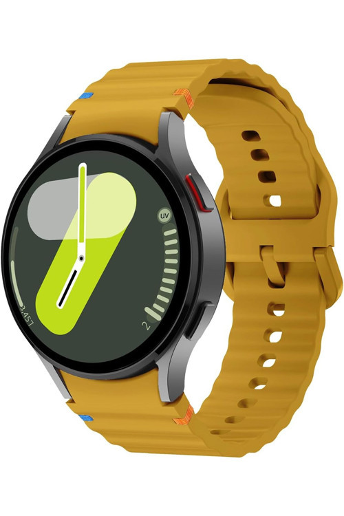 Samsung Galaxy Watch 4 5 6 7 FE 40 40 44 Classic 42 43 46 47 mm Uyumlu Kavisli Silikon Kordon