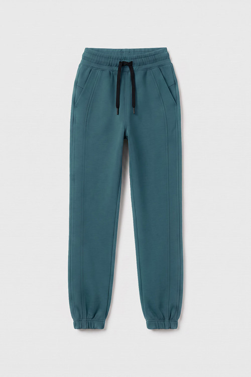 Orman Yeşili Standart Ön Dikiş Detaylı Kız Çocuk Eşofman Alt - 75197