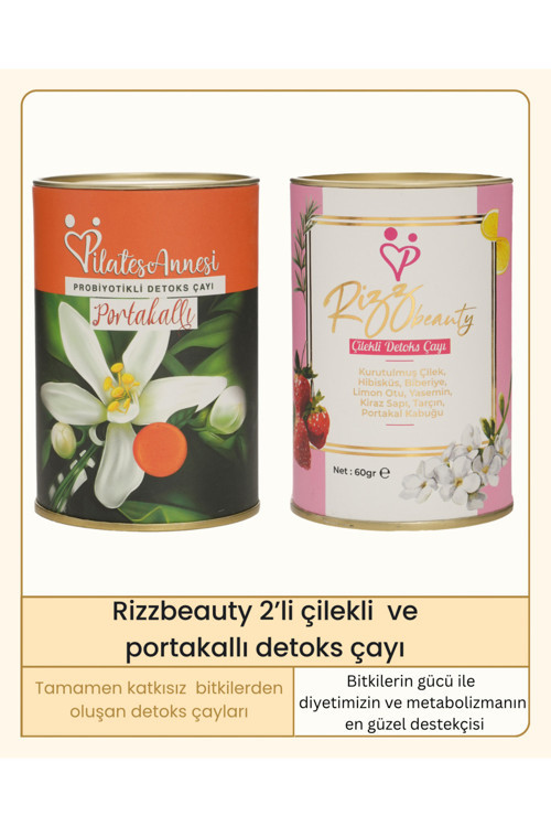 2'Si Bir Arada Set Çilekli Ve Probiyotikli Portakallı Detoks Çayı