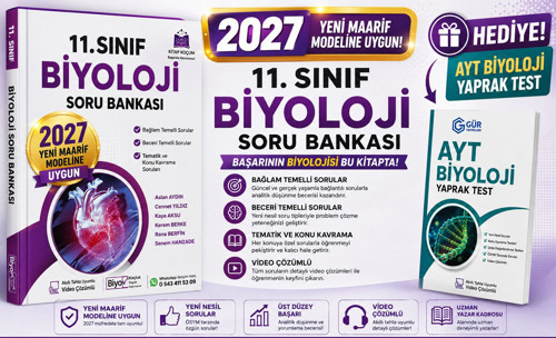 BİYOTİK YAYINLARI 11.SINIF 2027 MAARİF MODEL BİYOLOJİ SORU BANKASI-AYT YAPRAK TEST HEDİYELİ!!