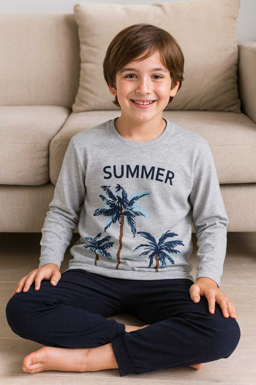 Çocuk Pijama Takımı %100 Pamuk