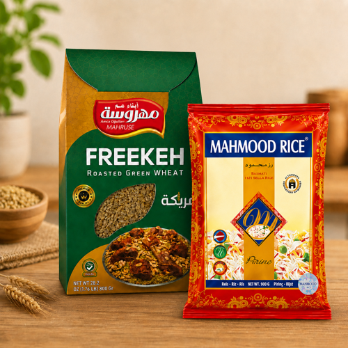 Mahruse Freekeh 800 g + Mahmood Rice Basmati 1121 Sella 900 g İkili Set