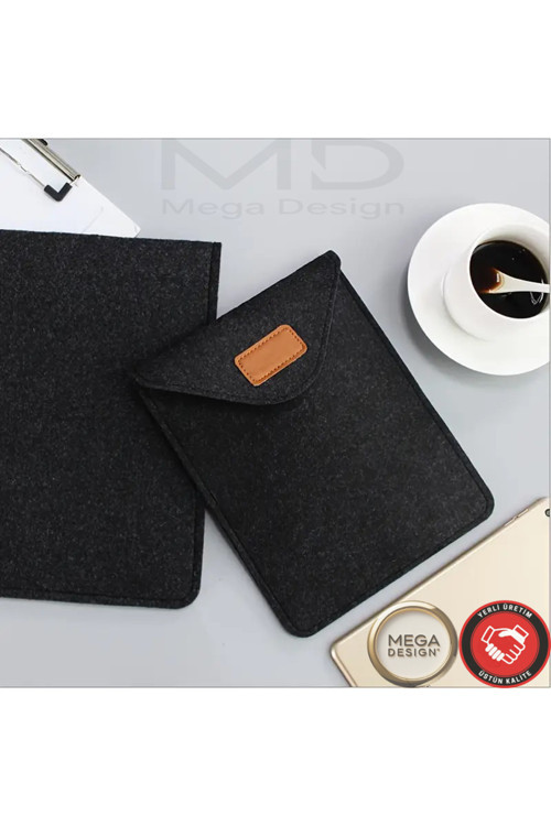 Kolay Koruma Ve Taşınabilirlik İçin Keçe Malzemeden Yapılmış Ofis Bilgisayar Tablet Saklama Çantası.