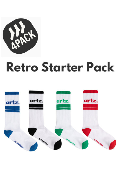 Retro Starter Pack Unisex Spor & Lifestyle Havlu Taban Çorap (4 Adet)