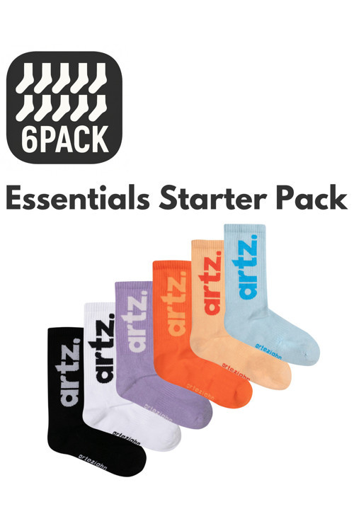 Essentials (Artz.) 6 Pack Unisex Spor & Lifestyle Havlu Taban Çorap (6 Adet)