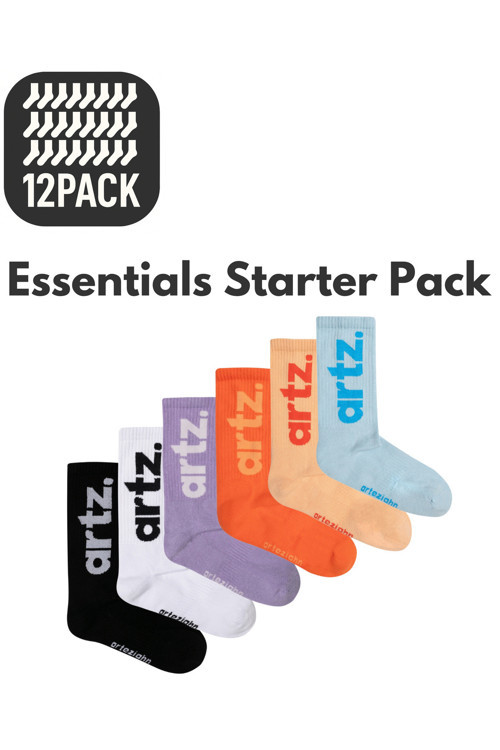 Essentials (Artz.) 12 Pack Unisex Spor & Lifestyle Havlu Taban Çorap (12 Adet)