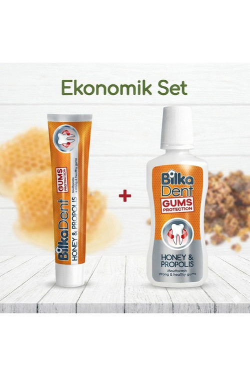 Dent Honey & Propolis Ağız Bakım Seti | Bal ve Propolis Özlü Diş Macunu ve Ağız Gargarası