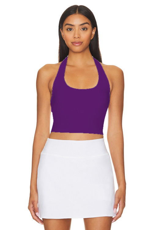 KADIN BOYUNDAN BAĞLAMALI JARSE CROP TOP