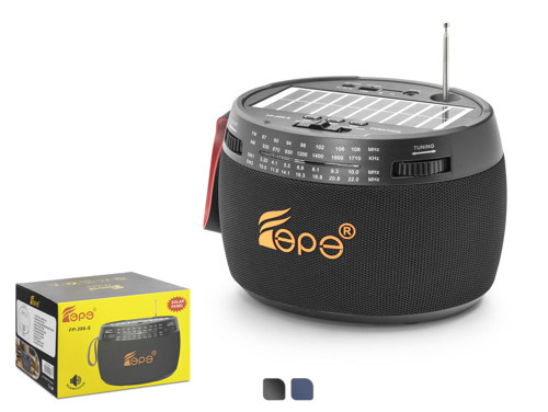 FP396S Bluetooth FM Radyo USB TF AUX Solar Şarjlı 7W Taşınabilir Kamp Hoparlör