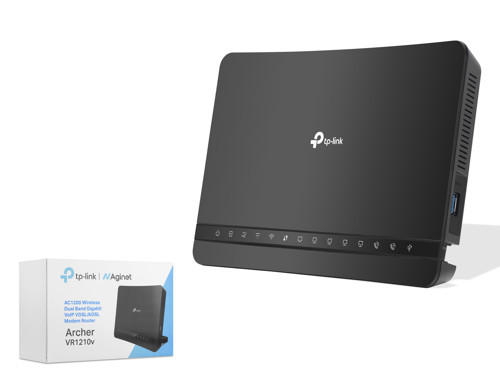 TP LINK VR1210v Modem Router AC1200 Dual Band Gigabit VDSL ADSL VoIP Yenilenmiş Siyah