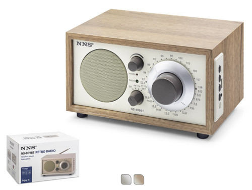 NS809BT Bluetooth Nostaljik FM Radyo USB TF Hoparlör