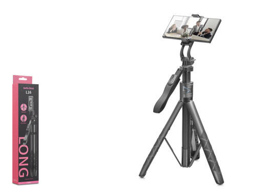 ND1049 Telefon Tripodu ve Selfie Çubuğu Bluetooth Kumandalı 153 cm Siyah