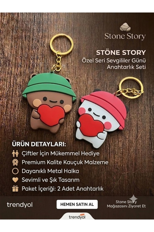 Çiftlere Özel 2'Li Sevgili Anahtarlık Seti