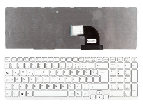 Sony Vaio SVE1512B4E SVE1512C1R SVE1512C4E Beyaz Renk Tuş takımı klavye