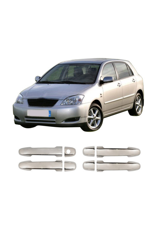 Toyota Corolla Uyumlu 2002-2007 Krom Kapı Kolu 4 Kapı Paslanmaz Çelik