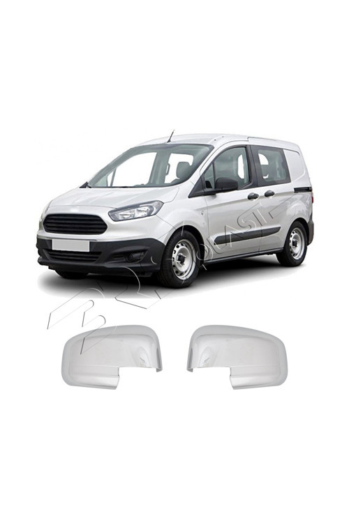 Ford Courier Uyumlu 2014-2017 Ayna Kapağı 2 Parça Abs Krom Kaplama