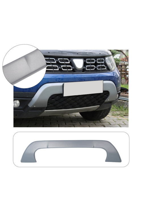 Dacia Duster Uyumlu 2018 Ve Üzeri Ön Tampon Plaka Altı U Difüzör Mat Gri
