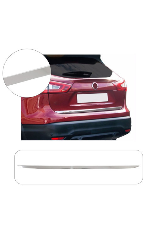 Nissan Qashqai Uyumlu 2014 Ve Üzeri Krom Bagaj Alt Çıtası Paslanmaz Çelik