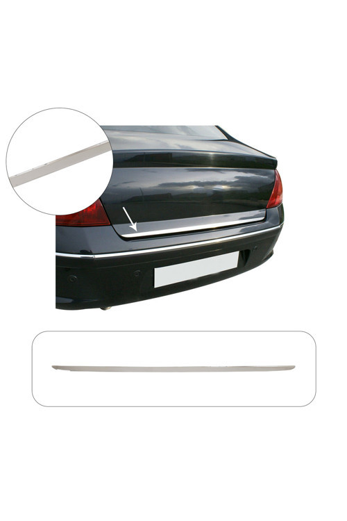 Peugeot 407 Uyumlu 2004-2010 Krom Bagaj Alt Çıtası Paslanmaz Çelik