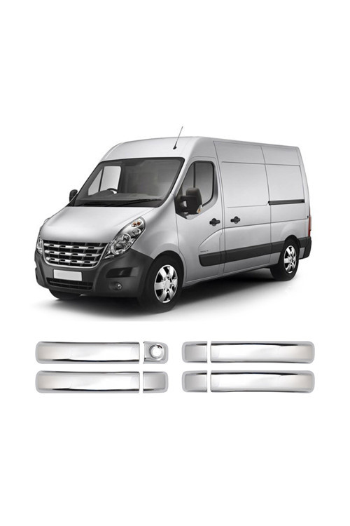 Renault Master Uyumlu 2010 Ve Üzeri Krom Kapı Kolu 4 Kapı Paslanmaz Çelik