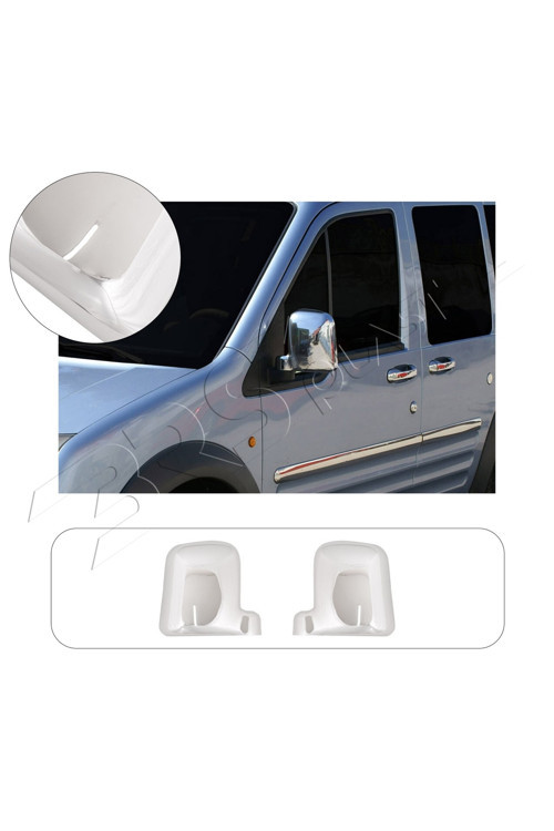 Ford Connect Uyumlu 2002-2009 Ayna Kapağı 2 Parça Abs Krom Kaplama