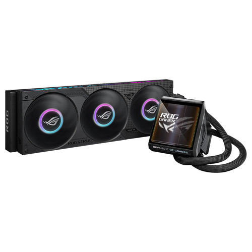 ROG STRIX LC IV 360 ARGB LCD WHITE EDITION, 5.08" IPS LCD EKRANI, AIO Q-CONNECTOR TASARIMI, GÜÇLÜ POMPASI VE ENTEGRE 3x ARGB FANLARIYLA ÜST DÜZEY SOĞUTMA PERFORMANSI SUNAR.