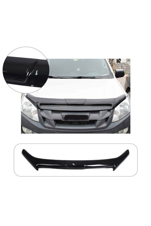 Isuzu D-Max Uyumlu 2002 Ve Üzeri Abs Piano Black Kaput Rüzgarlığı