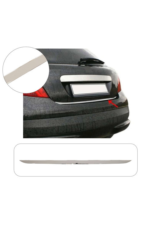 Peugeot 207 Uyumlu 2006-2012 Krom Bagaj Alt Çıtası Paslanmaz Çelik
