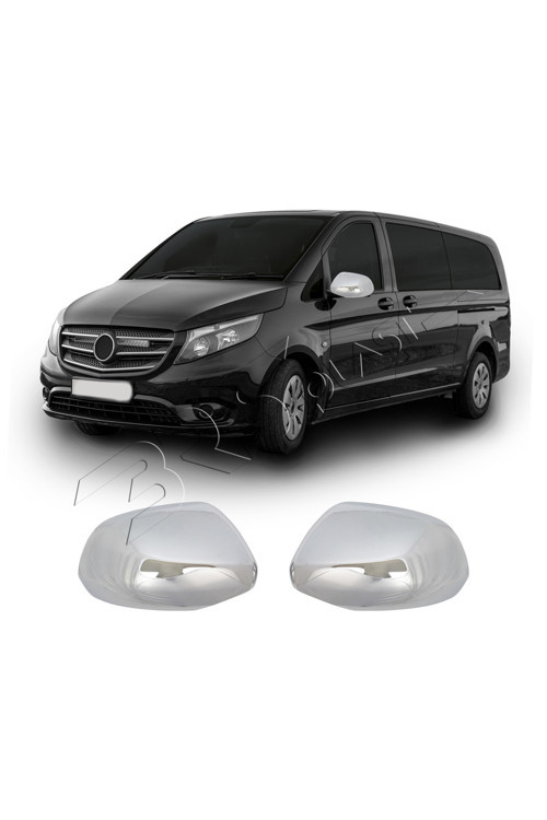 Mercedes Vito W447 Uyumlu 2015 Ve Üzeri Ayna Kapağı 2 Parça Abs Krom Kaplama