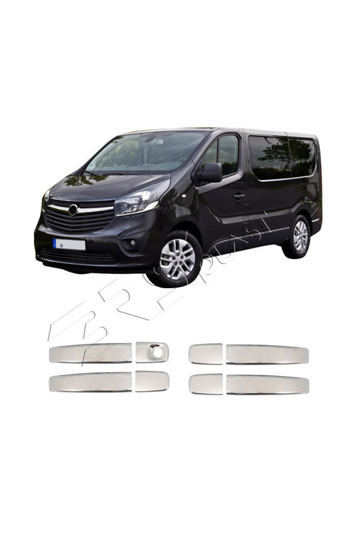Opel Vivaro Uyumlu 2004-2014 Krom Kapı Kolu 4 Kapı Paslanmaz Çelik