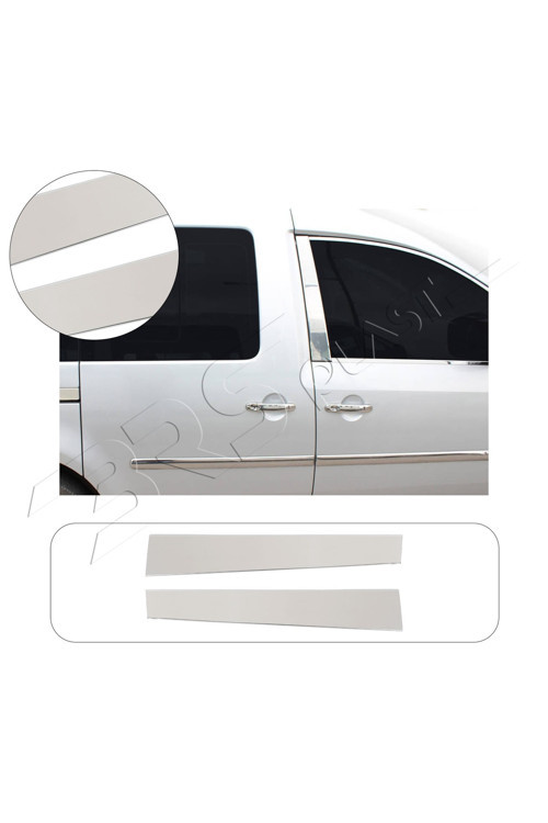 Volkswagen Caddy Uyumlu 2003 Ve Üzeri Krom Kapı Direği 2 Parça Paslanmaz Çelik