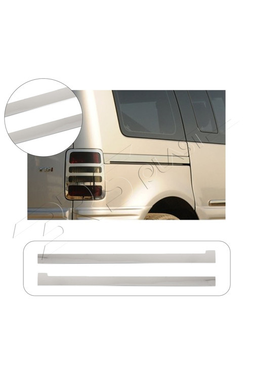 Volkswagen Caddy Uyumlu 2003 Ve Üzeri Krom Sürgü Çıtası 2 Parça Paslanmaz Çelik