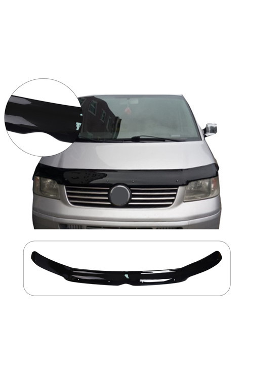 Volkswagen Transporter T5 Uyumlu 2003-2010 Abs Piano Black Kaput Rüzgarlığı
