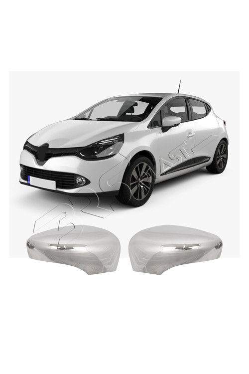 Renault Clio 4 Uyumlu 2012-2018 Krom Ayna Kapağı 2 Parça Paslanmaz Çelik