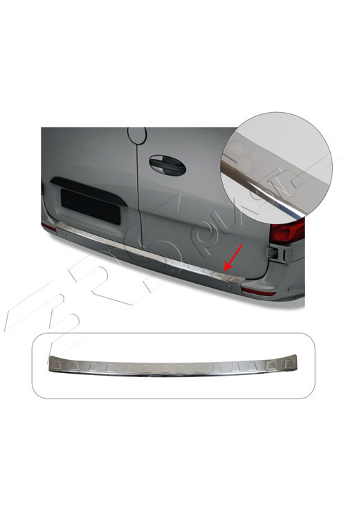 Mercedes Sprinter W907 Uyumlu 2018 Ve Üzeri Krom Arka Tampon Üstü Koruma Paslanmaz Çelik