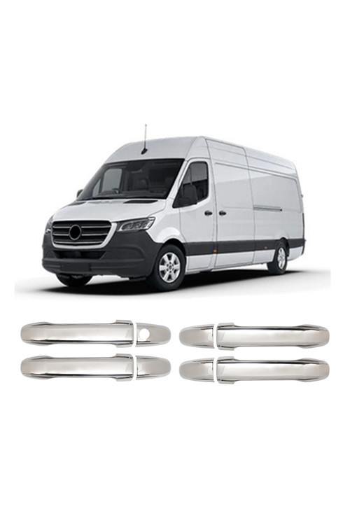 Mercedes Sprinter W907 Uyumlu 2019 Ve Üzeri Krom Kapı Kolu 4 Kapı Paslanmaz Çelik