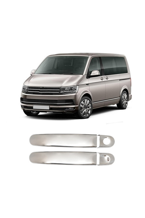 Volkswagen T6 Caravella Uyumlu 2015-2023 Krom Kapı Kolu 2 Kapı Paslanmaz Çelik