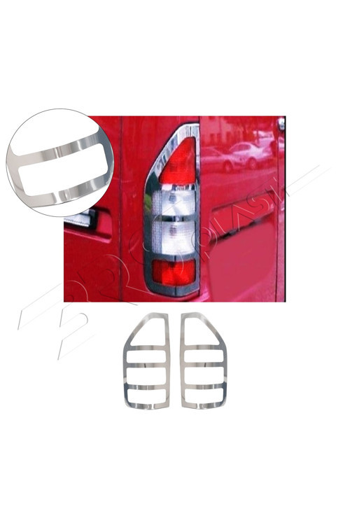 Mercedes Sprinter W901 Uyumlu Krom Stop Çerçevesi 2 Parça Paslanmaz Çelik