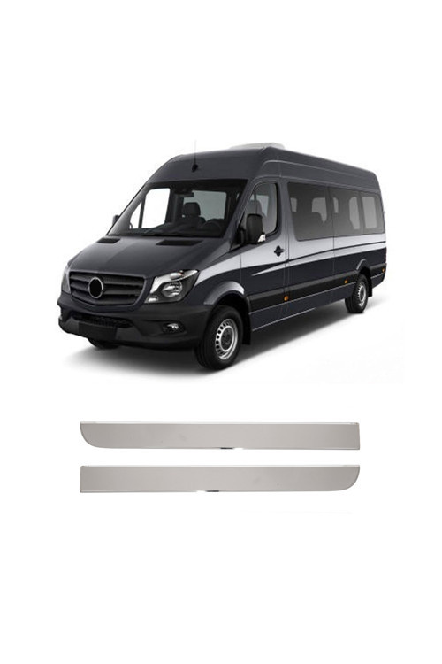 Mercedes Sprinter W906 Uyumlu Krom Cam Üst Çıtası 2 Parça Paslanmaz Çelik