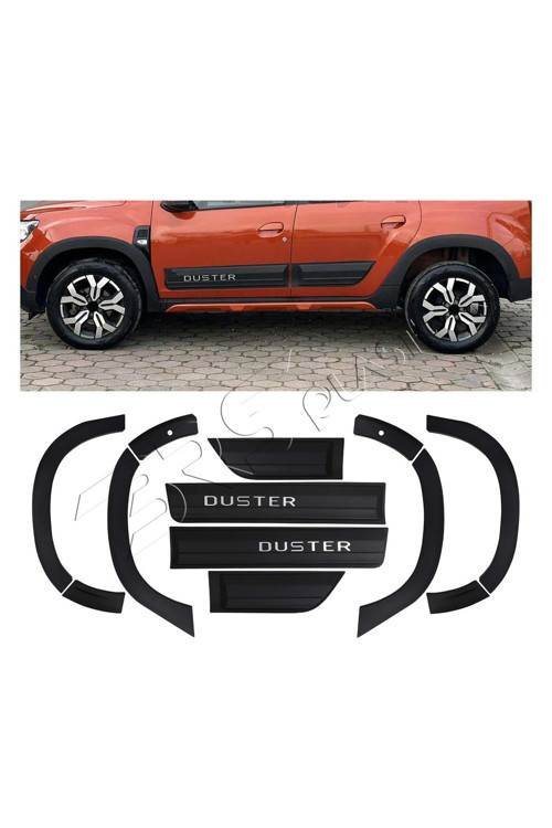 Dacia Duster Uyumlu 2018-2024 Enjeksiyon Baskı Düz Dodik Seti 12 Parça Yazılı (Sensörlü)