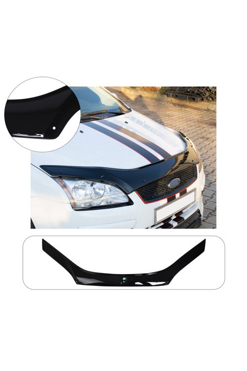 Ford Focus Uyumlu 2005-2008 Abs Piano Black Kaput Rüzgarlığı