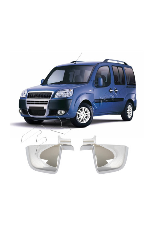 Fiat Doblo Uyumlu 2010-2021 Ayna Kapağı 2 Parça Abs Krom Kaplama