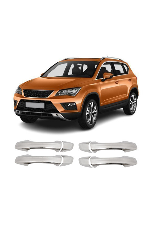 Seat Ateca Uyumlu 2016 Ve Üzeri Krom Kapı Kolu 4 Kapı Paslanmaz Çelik