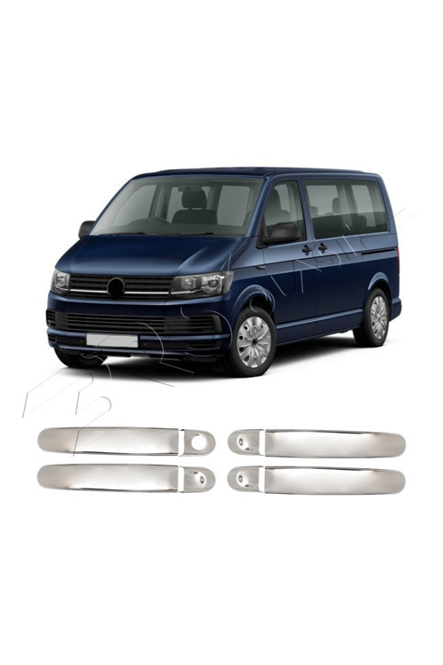 Volkswagen T7 Transporter Uyumlu 2015-2019 Krom Kapı Kolu 4 Kapı Paslanmaz Çelik