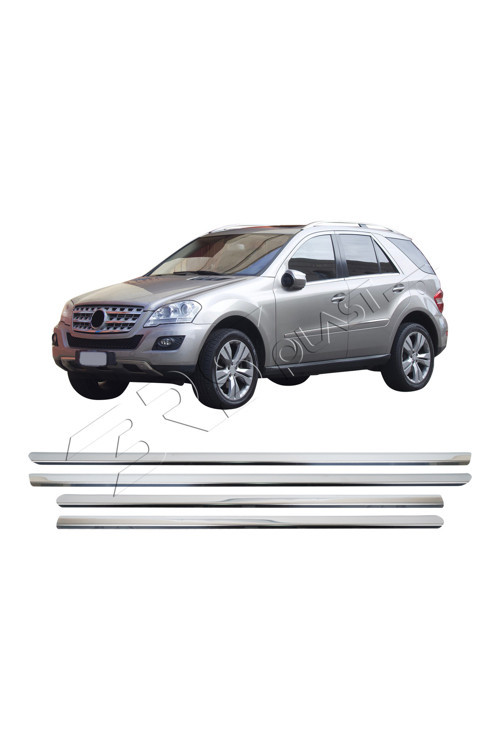 Mercedes Ml 164 Uyumlu Krom Cam Çıtası 4 Parça Paslanmaz Çelik