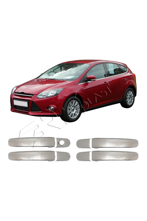 Ford Focus 3 Uyumlu 2011 Ve Üzeri Krom Kapı Kolu 4 Kapı Paslanmaz Çelik